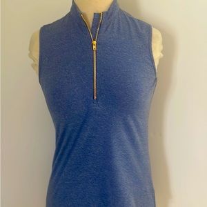 Allie Burke Ladies M Sleeveless 1/4 Zip Golf Tennis Pickelball Top NEW NWT